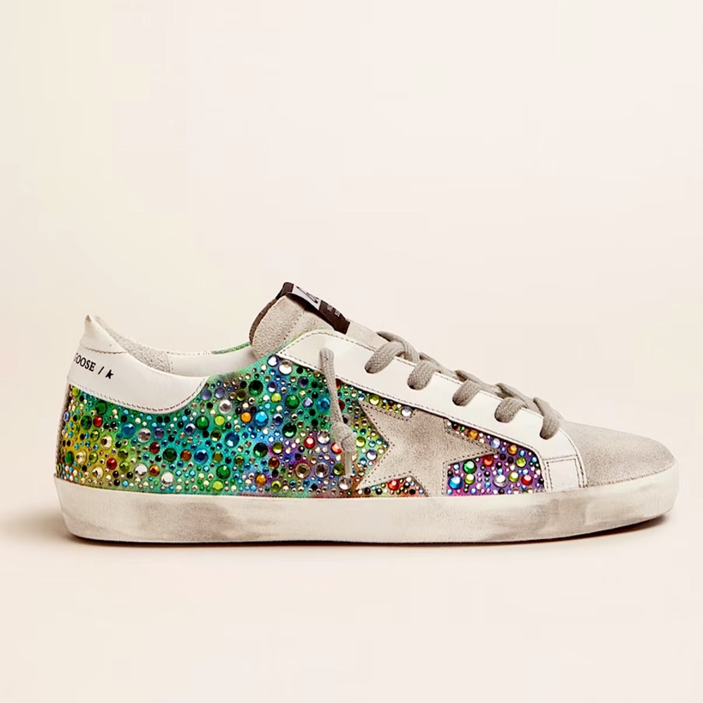Golden Goose - Superstar Sneakers w/ Rainbow Crystals 38